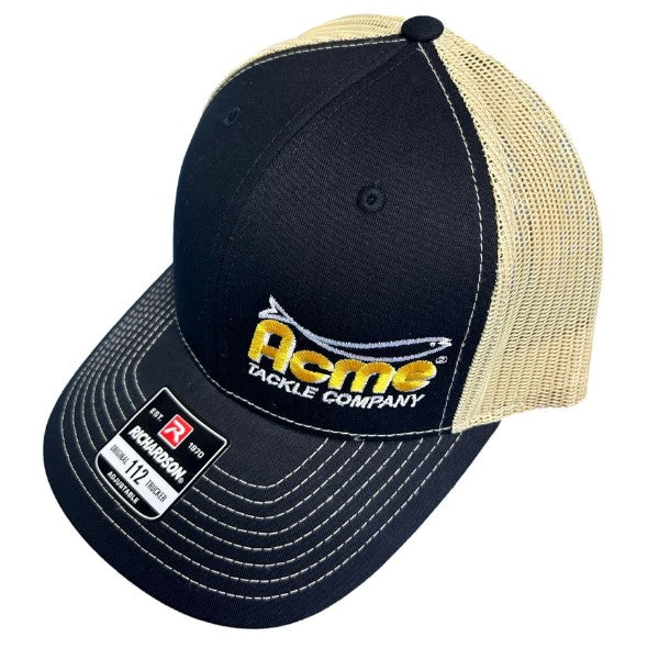 Acme Richardson Snapback With Embroidered Logo Hat Black/Gold