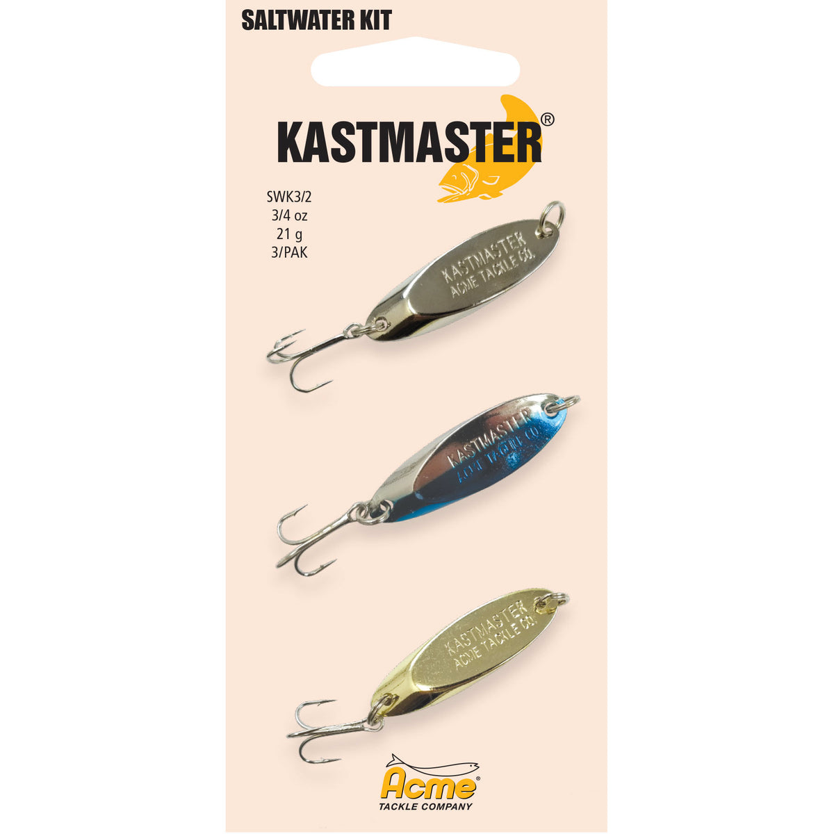 2 - SOUTH BEND KAST-A-WAY Trophy Pack - 3/Pk - 1/8 oz. & 1/4 oz