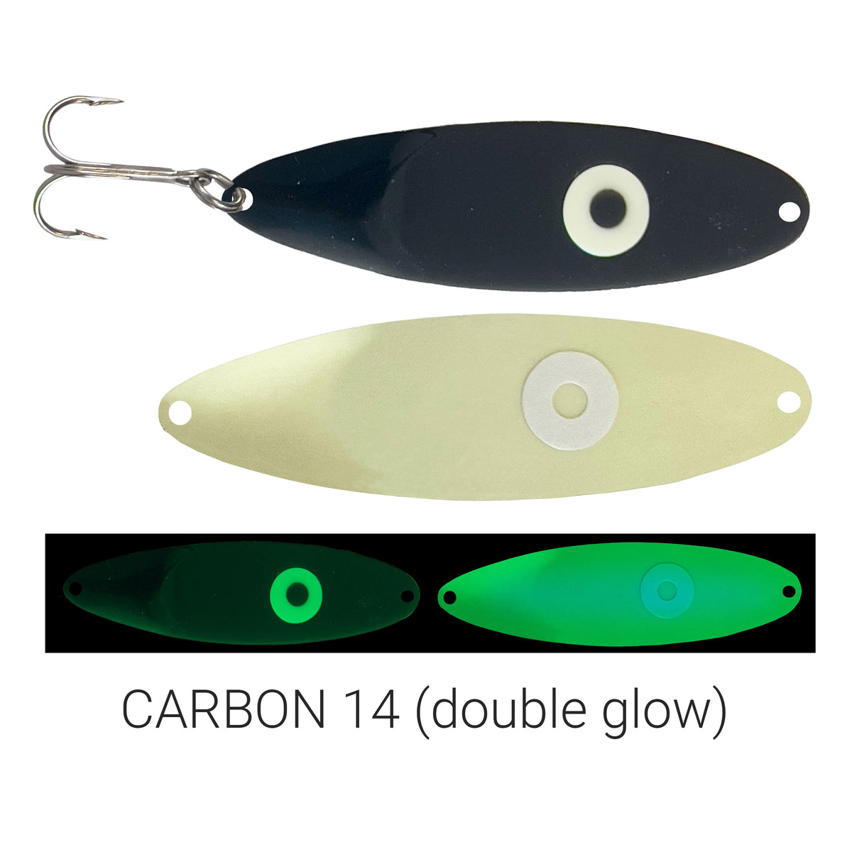 black spin glow fishing lure Moonmaster Double Glow Series | Moonshine Lures