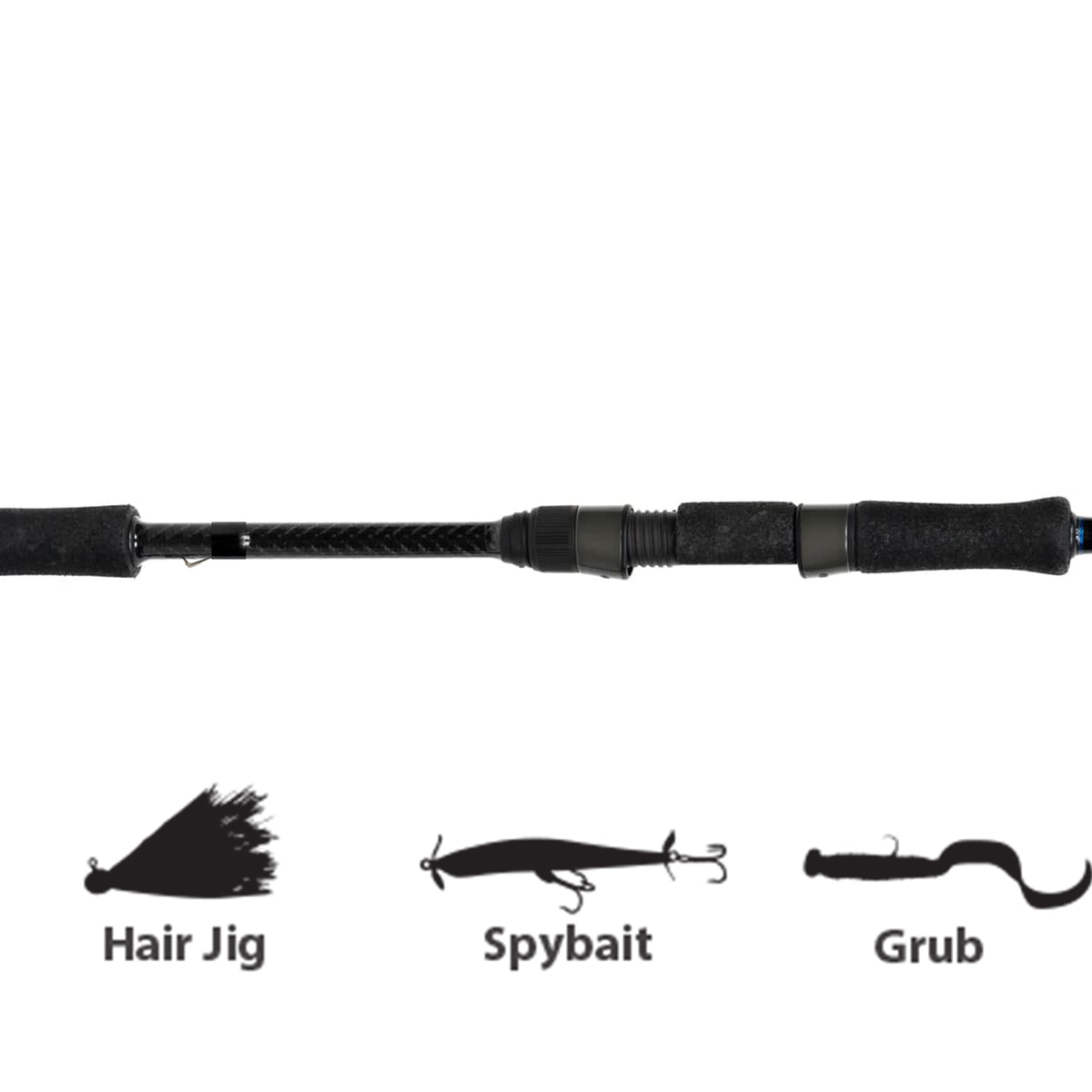 all star fuzz e grub fishing pole EPB-S77ML-F | Elliott Rods