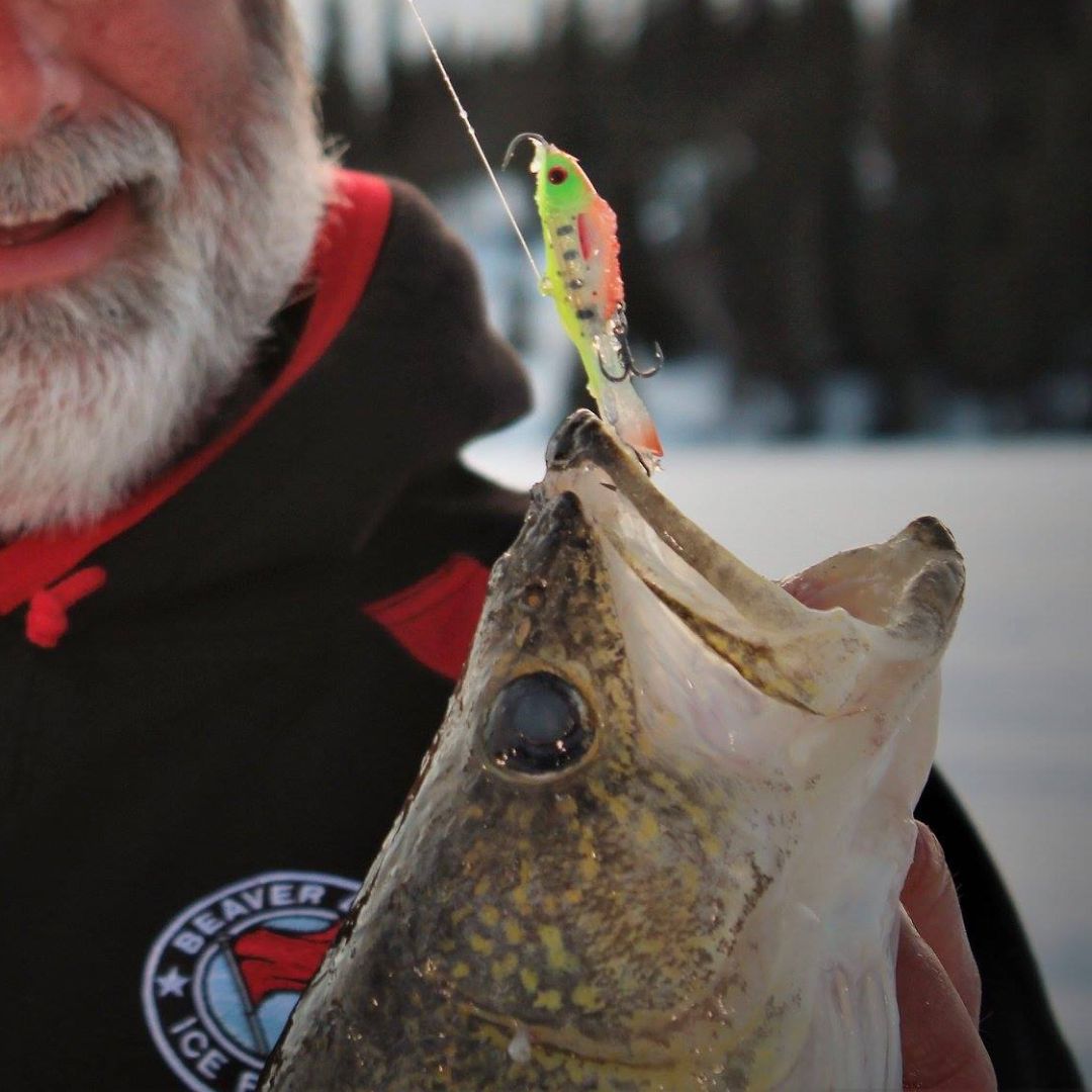 Making Huge Ice Fishing Grubs 