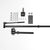 72in Pole, Tilt Handle, Base & 3x5.5 Track Insert