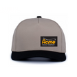 Gray and black cap with Acme Tackle Company logo on a white background
