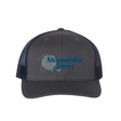 Charcoal and navy hat with Moonshine Lures embroidered logo on front