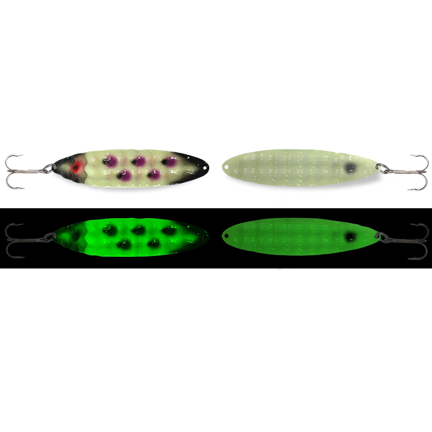 cricket double spoon fishing lure Moonchips Double Glow Series | Moonshine Lures