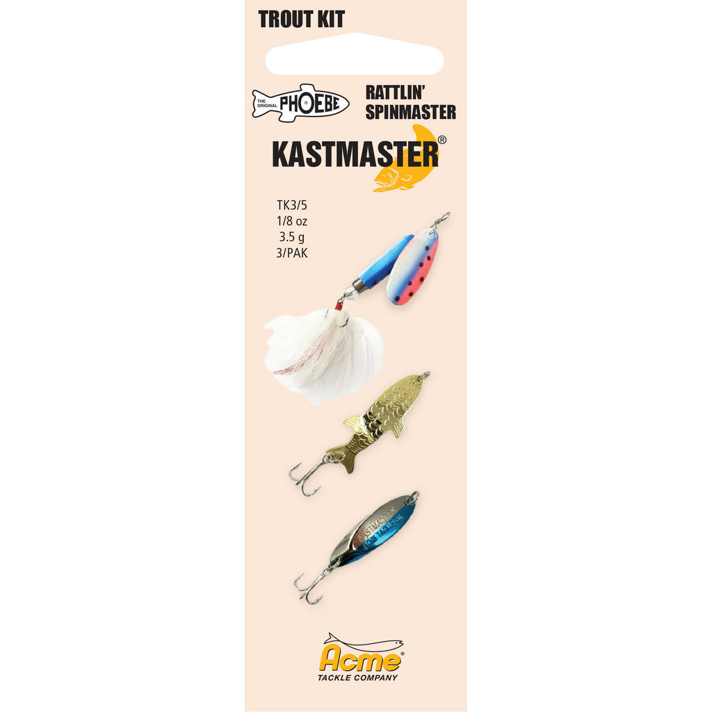 Acme Tackle Kastmaster 3 Pk 1/12 oz. GD Glow Tiger