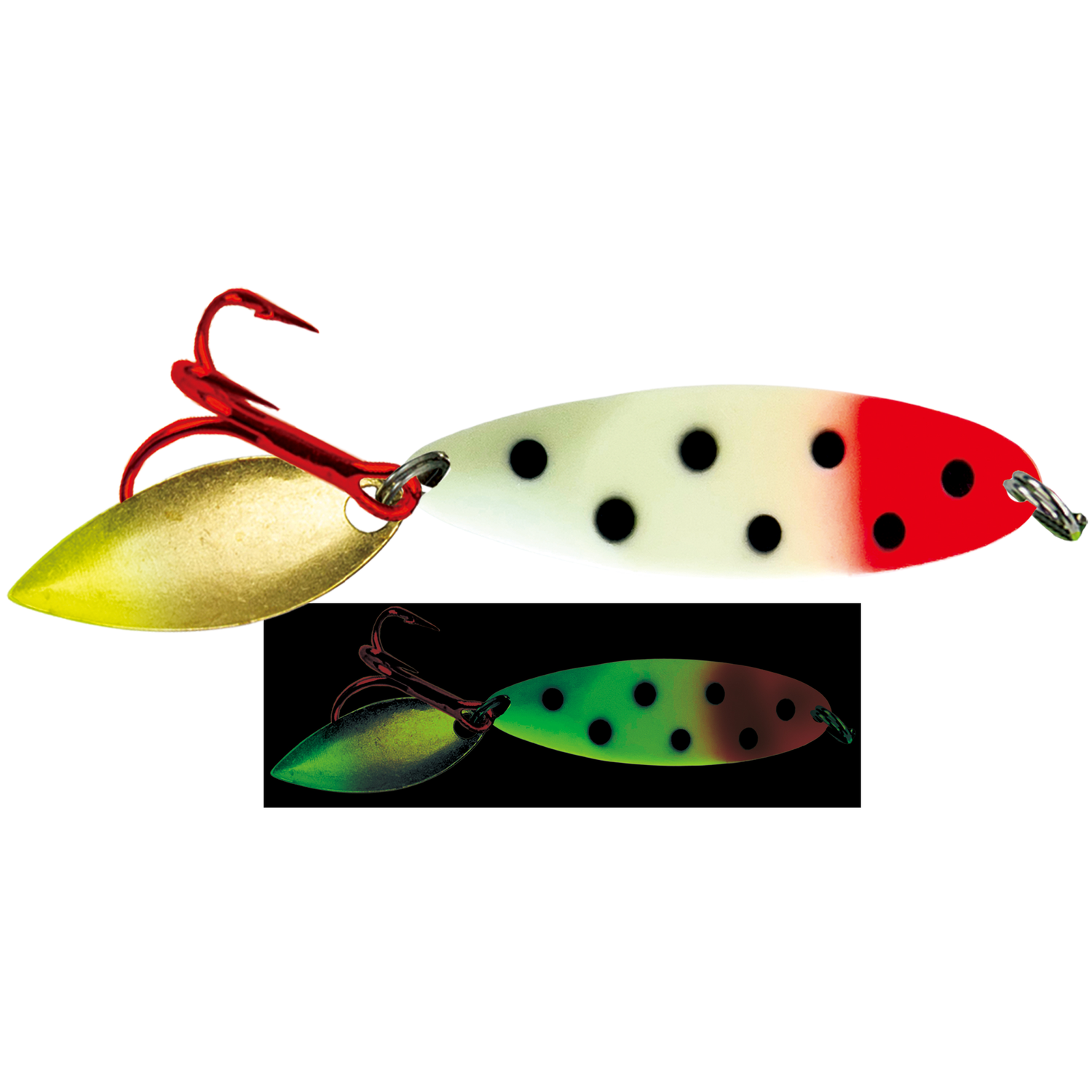 Acme Kastmasters with Moonshine Glow, 1/8 Oz, Glow Bloody Nose Acme Kastmasters with Moonshine Glow, 1/8 Oz, Glow Bloody Nose