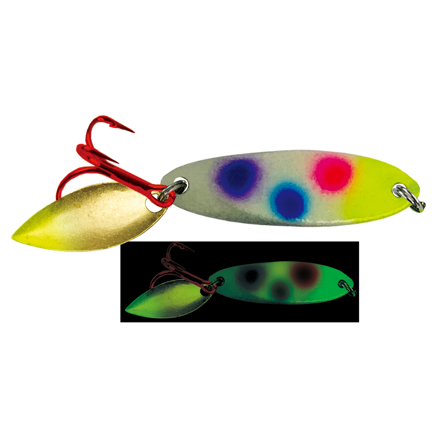 colorful fishing lures Acme Bladed Kastmaster Moonshine Glow, 1/12 Oz., Glow Pink Eye