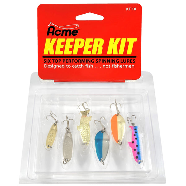 Acme Keeper Tackle Kit - 6pc Fishing Lure Set With 1/12 Oz & 1/8 Oz Weights For Snapper, Bluefish