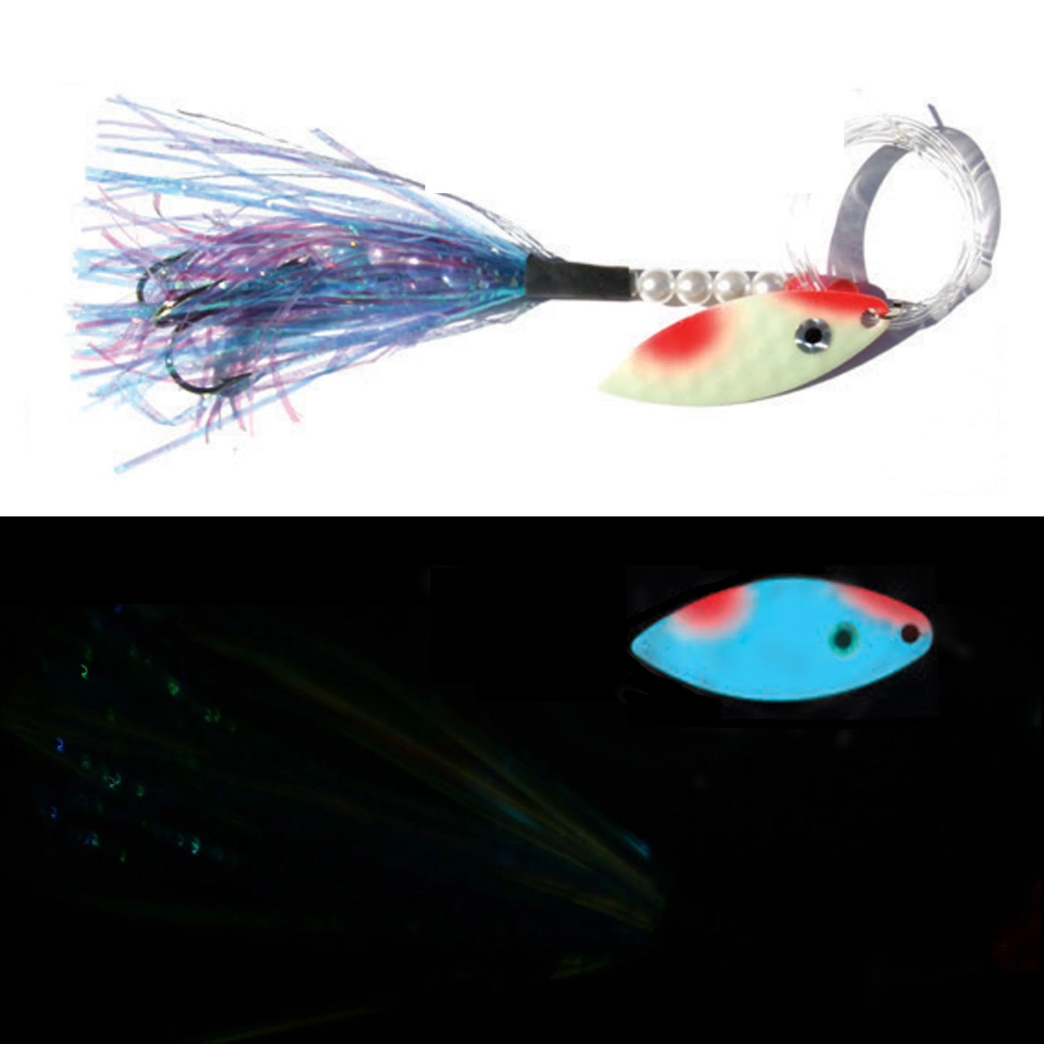 cyalume fishing lure Moonshine Lures Fly-Blue Jeans