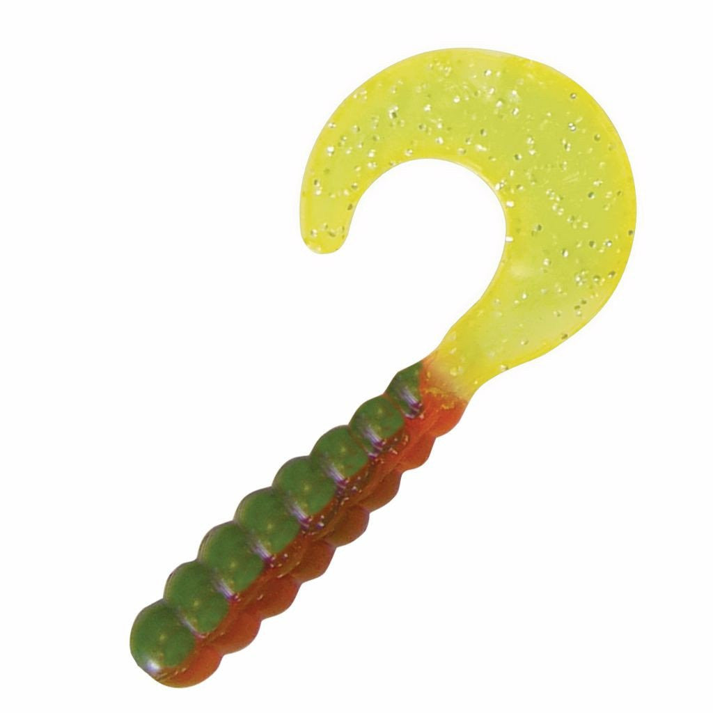 2 Triple Threat Grub (100 Pack) Bubble Gum/Chartreuse Tail / 100