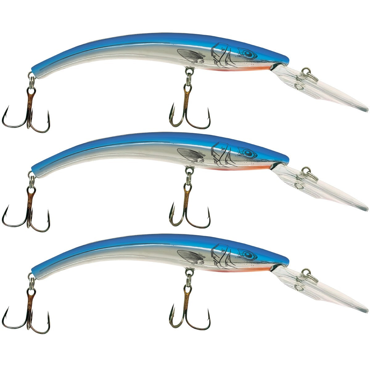 Reef Runner Deep Diver 800 Crankbait - Chrome Blue