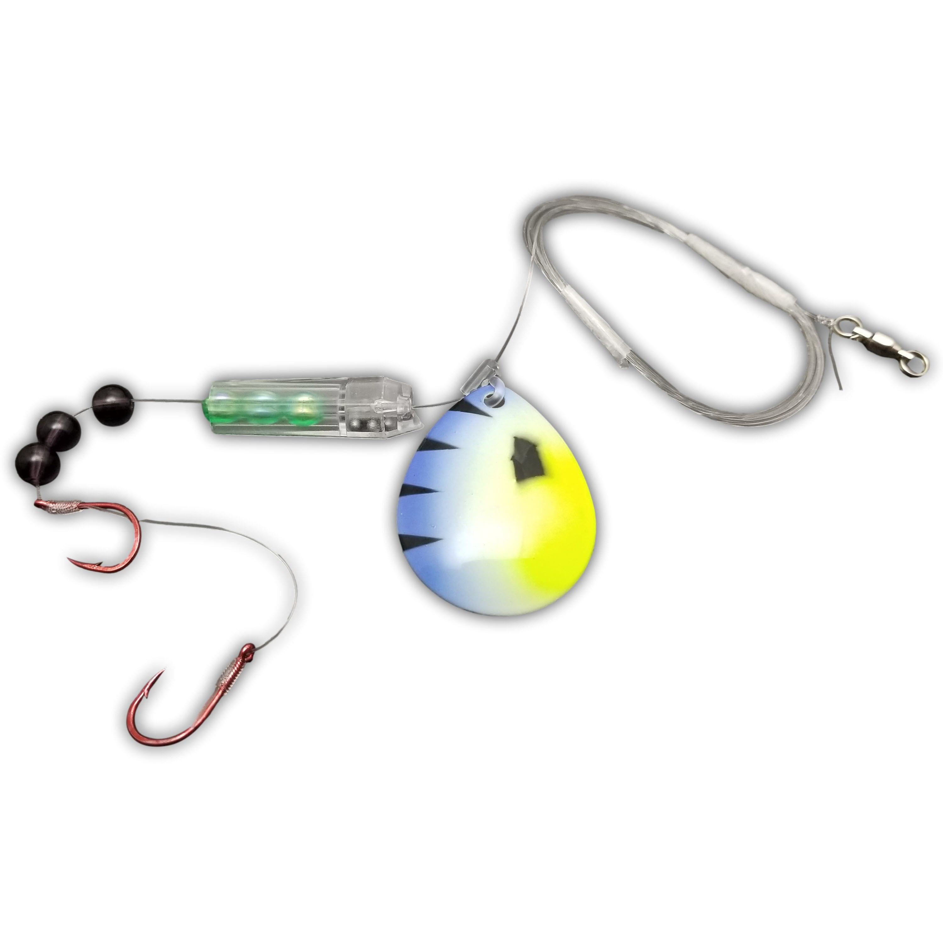 Crawler Walleye Spinner Rig Kit, 10 Packs Walleye Rig Harness Fishing  Making Kit Colorado Blades Mono Leader Hooks Clevises Beads 