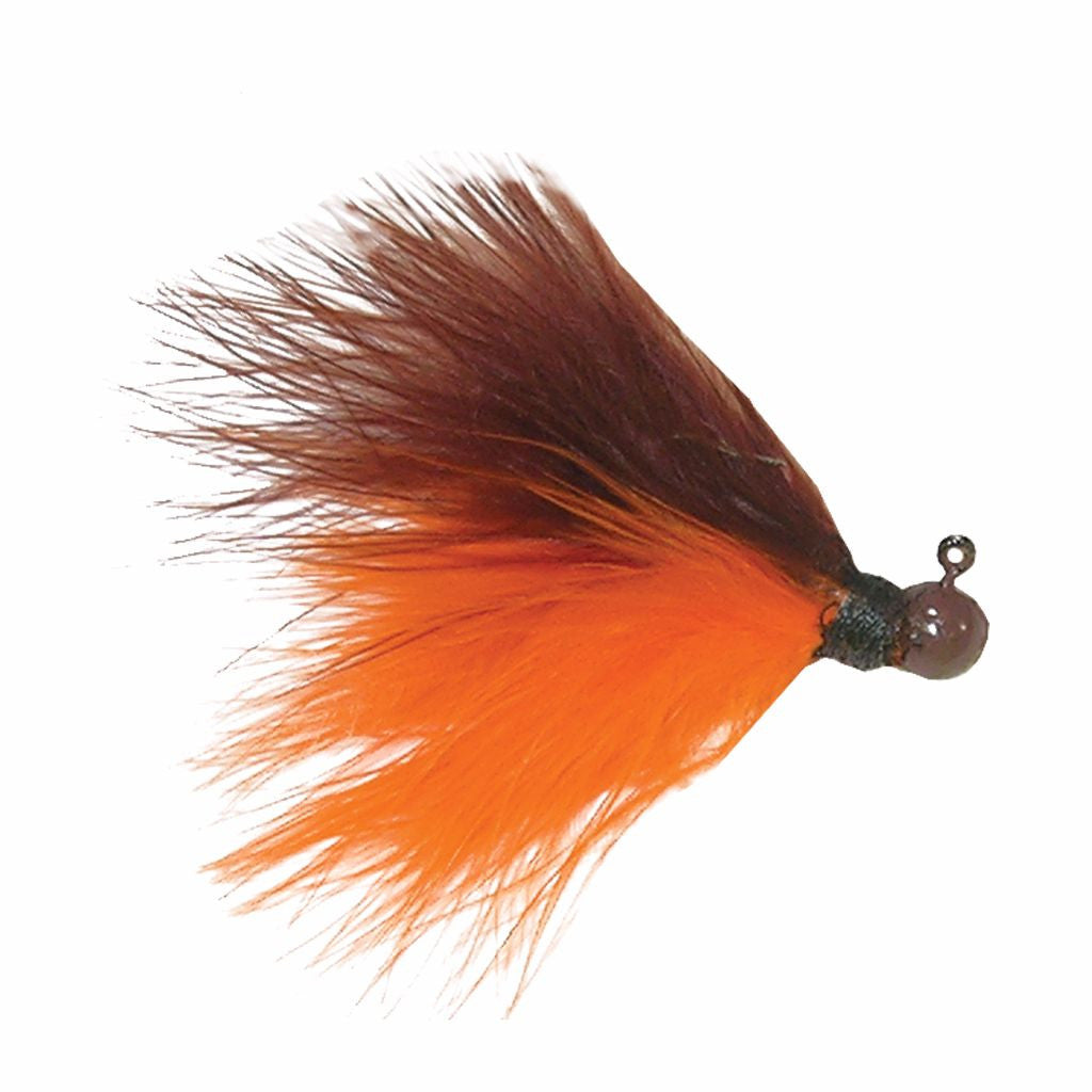 Kalin's Hand-Tied Marabou Jig (4 Pack) Brown/Orange / 3/16oz