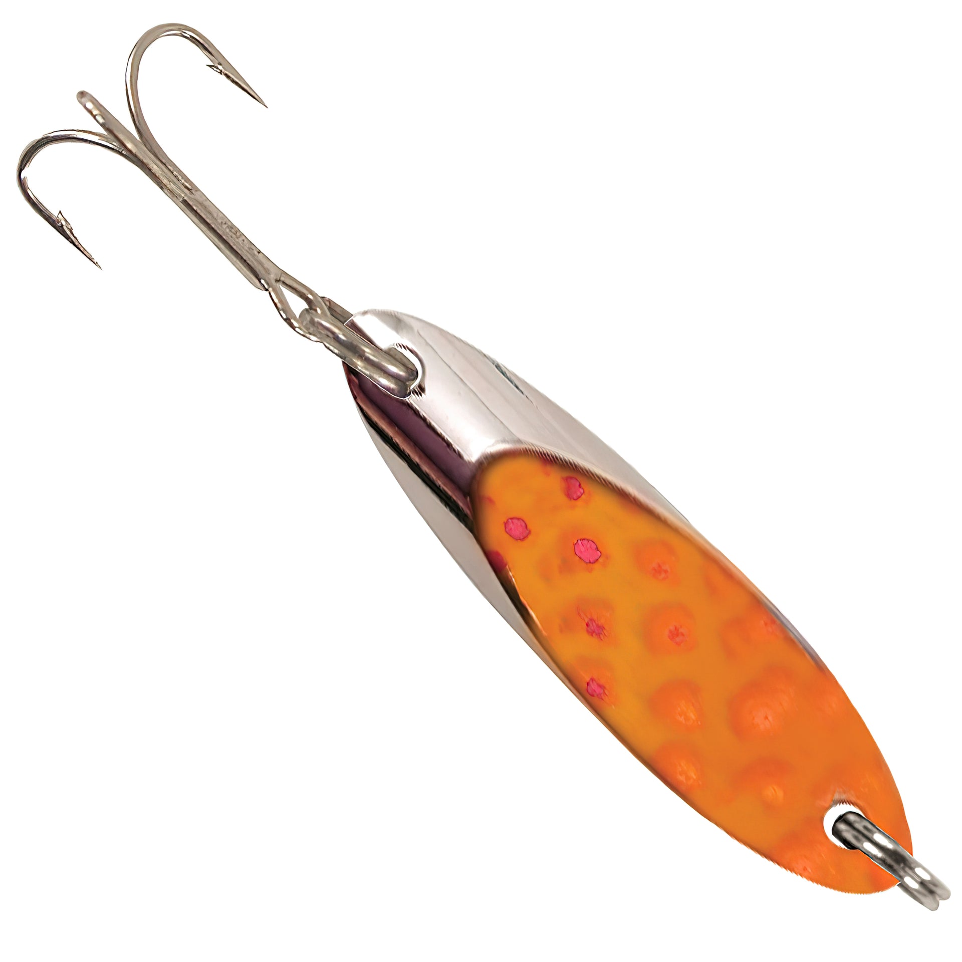 acme kick master fishing lure Kastmaster Rattlemaster Foil Crush Glow Series 1/12oz / Orange Crush Glow jigged while ice fishing. Acme Tackle SW-135STCHFR Kastmaster 1-1/2