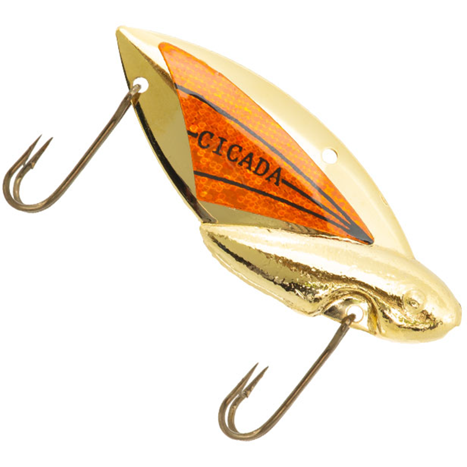 cicada lure fishing Reef Runner Cicada Gold/Orange; 3/8 OZ