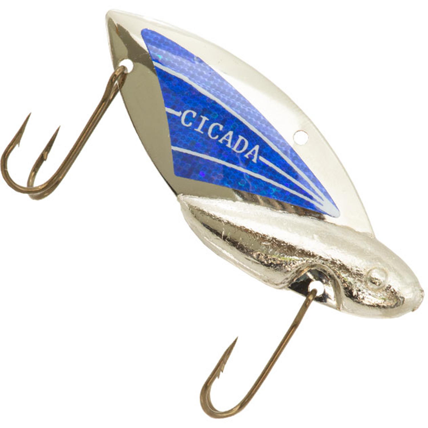 Vintage Reef Runner Cicada, 2/5oz Nickel / Blue fishing spoon #11470