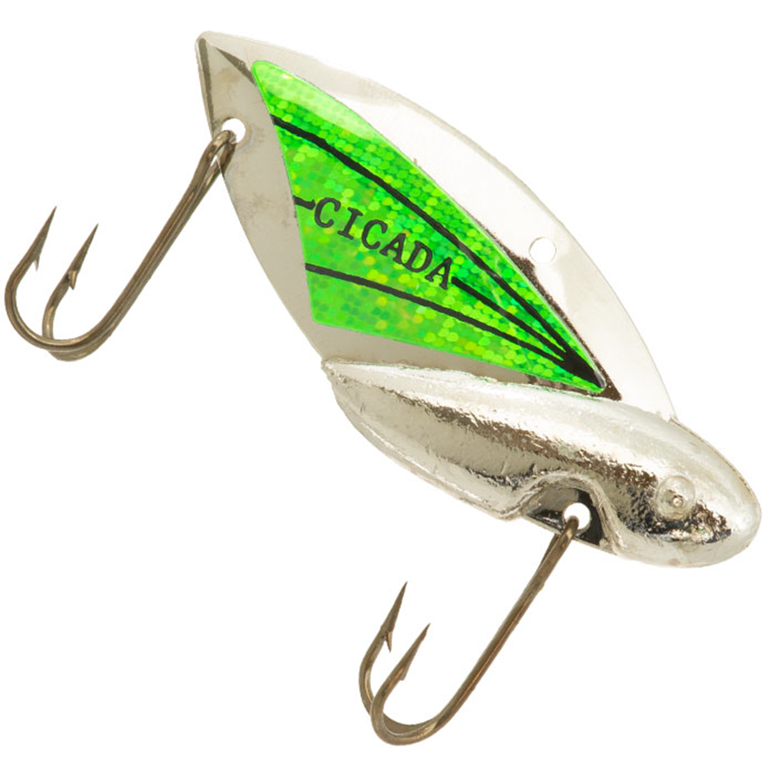 Reef Runner Cicada Silver/Hot Green; 1/4 oz